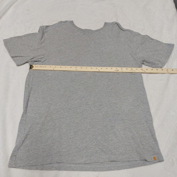 Carhartt Men's Relaxed Fit Gray Short Sleeve Blank T-Shirt Size Large 103562 034 - Picture 5 of 8